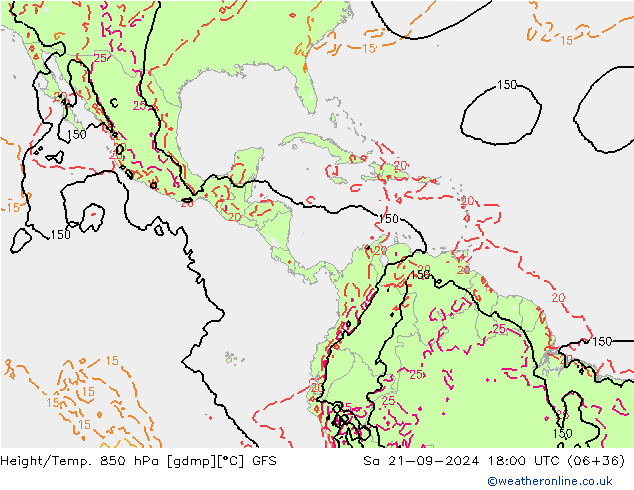 Z500/Rain (+SLP)/Z850 GFS Sa 21.09.2024 18 UTC