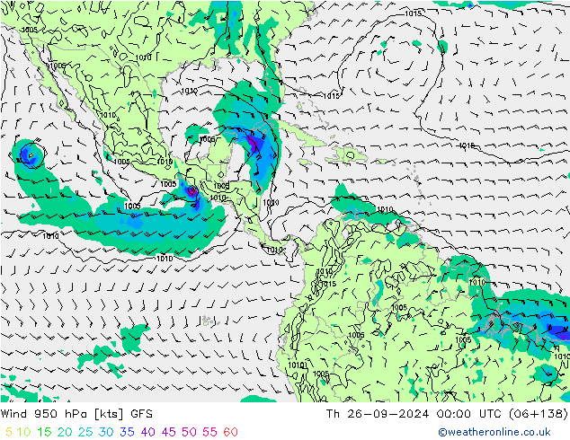 Wind 950 hPa GFS Do 26.09.2024 00 UTC