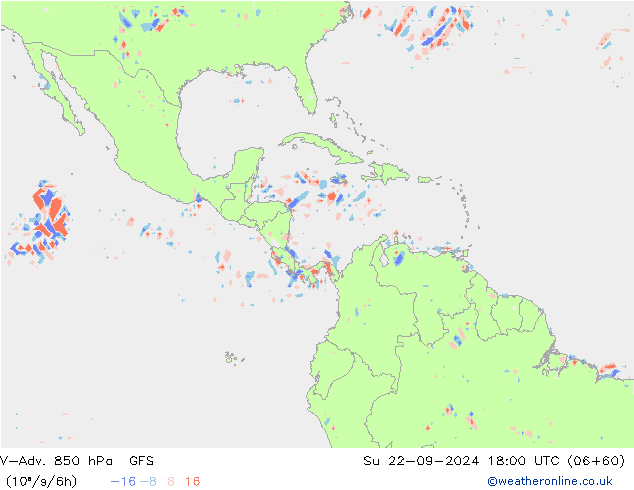 V-Adv. 850 hPa GFS Su 22.09.2024 18 UTC