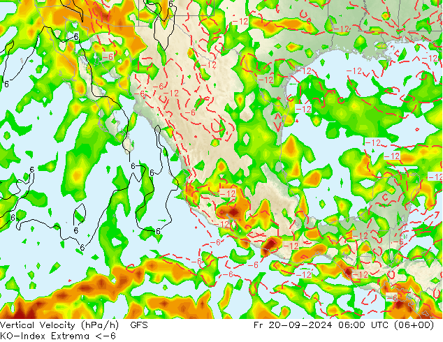 Convection-Index GFS Sex 20.09.2024 06 UTC