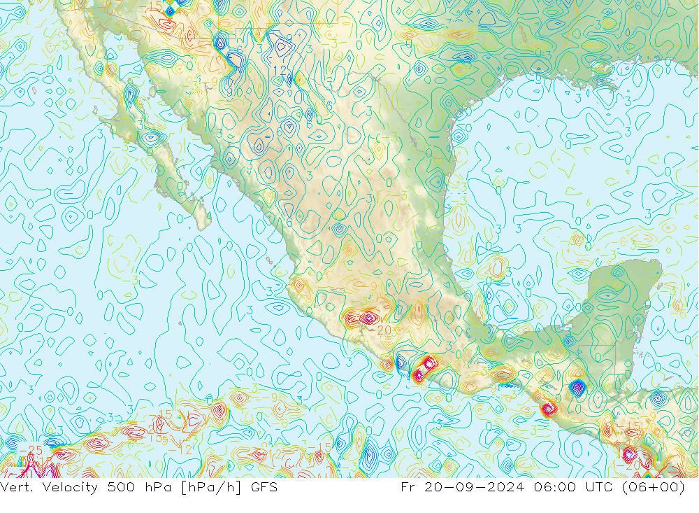 Vert. Velocity 500 hPa GFS Fr 20.09.2024 06 UTC