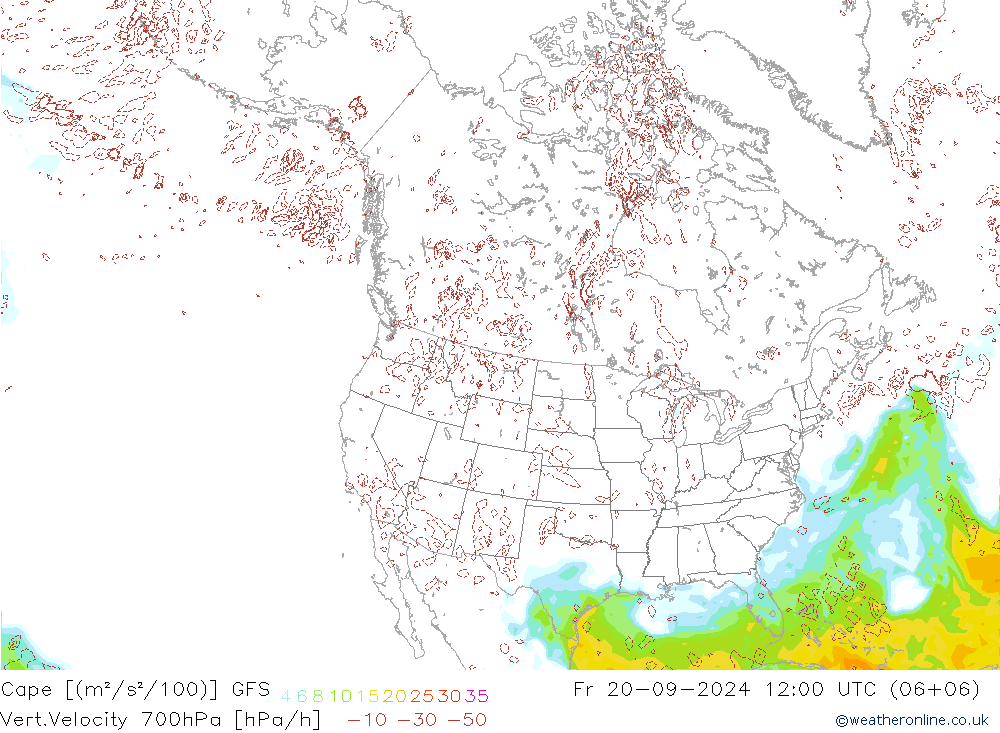 Cape GFS Fr 20.09.2024 12 UTC