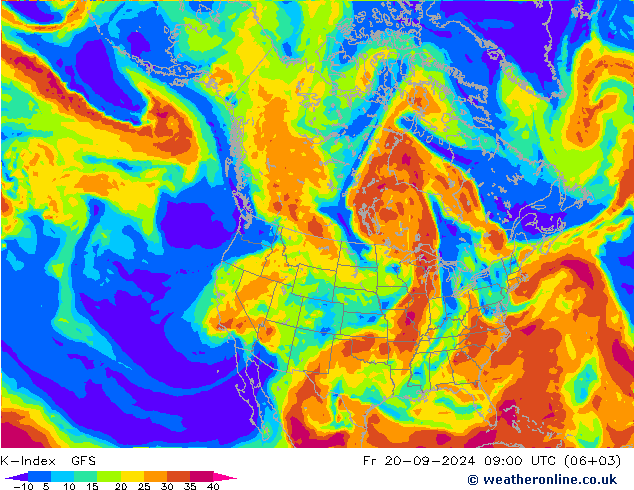 K-Index GFS Fr 20.09.2024 09 UTC