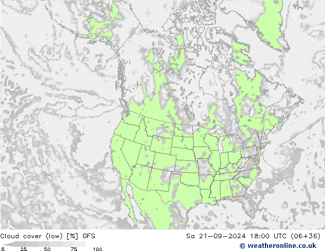 nuvens (baixo) GFS Sáb 21.09.2024 18 UTC