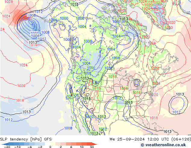 Drucktendenz GFS Mi 25.09.2024 12 UTC