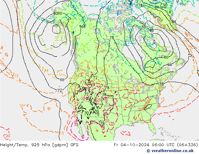 Height/Temp. 925 hPa GFS Fr 04.10.2024 06 UTC