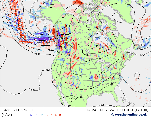 T-Adv. 500 hPa GFS mar 24.09.2024 00 UTC