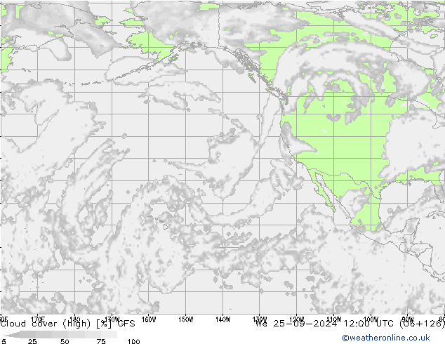 Nubes altas GFS mié 25.09.2024 12 UTC