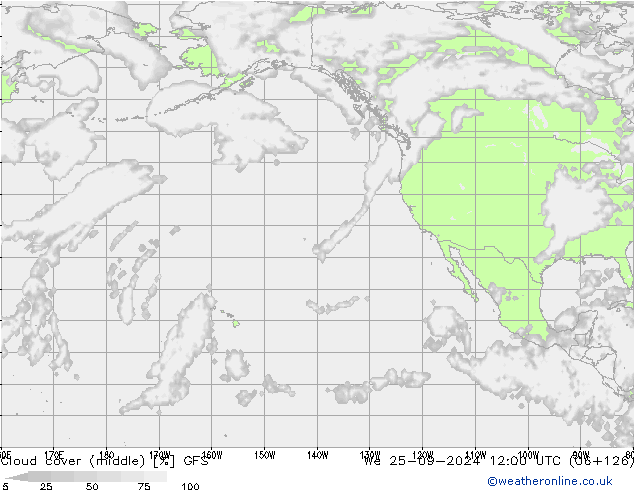 Wolken (mittel) GFS Mi 25.09.2024 12 UTC