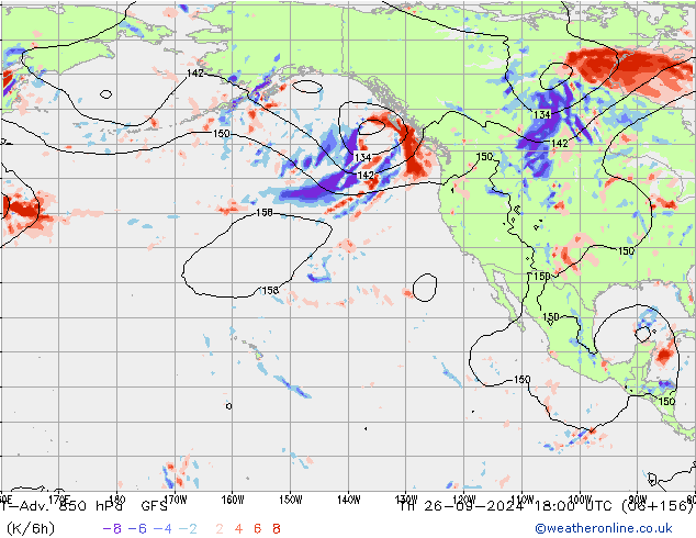 T-Adv. 850 hPa GFS Do 26.09.2024 18 UTC