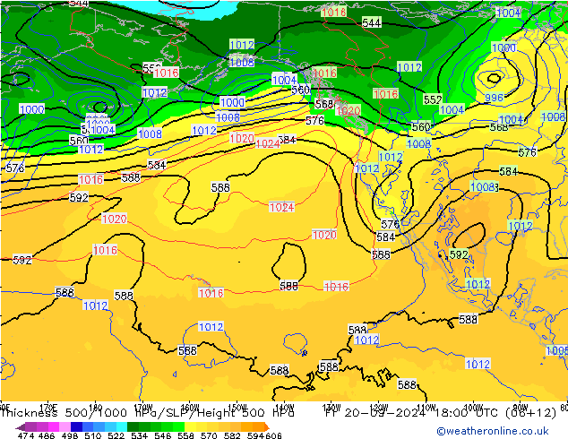 Thck 500-1000hPa GFS Fr 20.09.2024 18 UTC