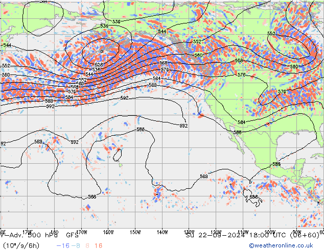 V-Adv. 500 hPa GFS Ne 22.09.2024 18 UTC