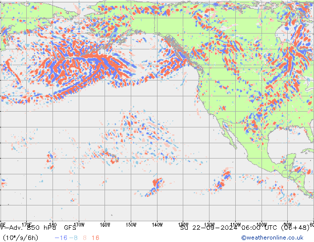 V-Adv. 850 hPa GFS So 22.09.2024 06 UTC