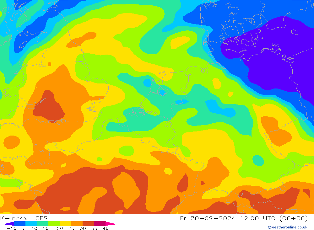 K-İndeksi GFS Cu 20.09.2024 12 UTC