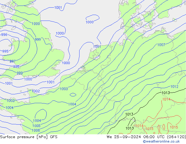 GFS: We 25.09.2024 06 UTC