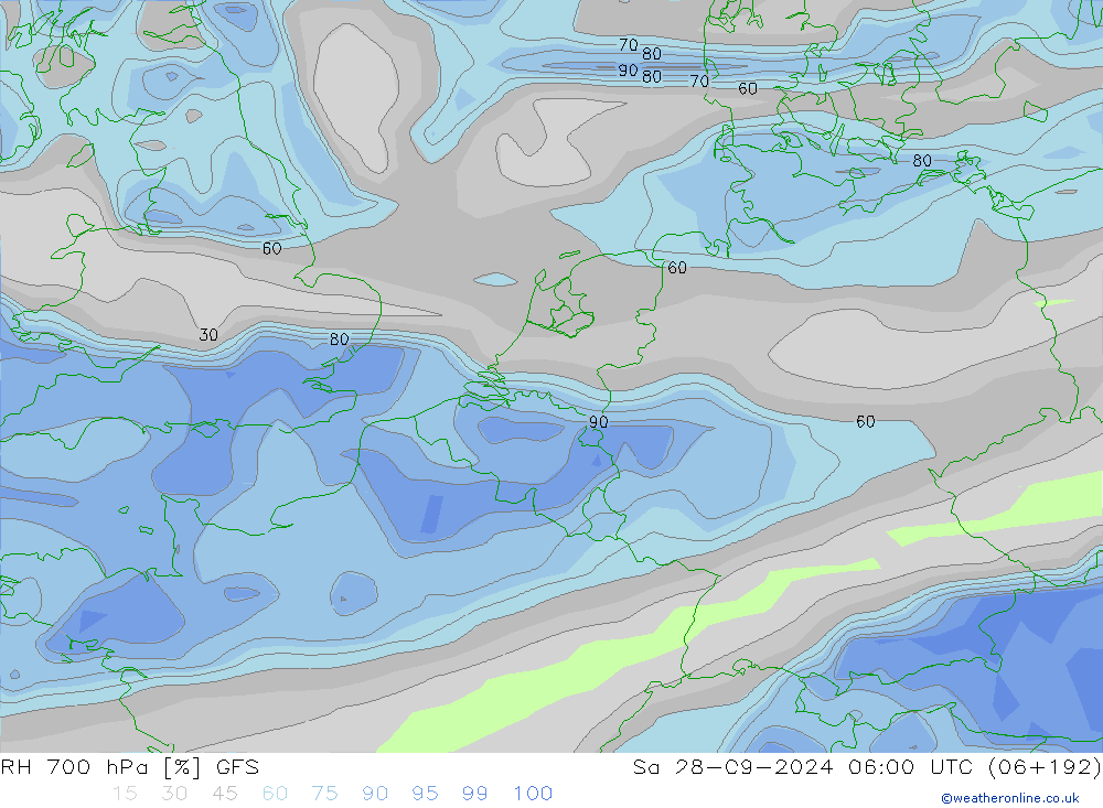 700 hPa Nispi Nem GFS Cts 28.09.2024 06 UTC