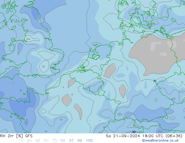 RH 2m GFS Sa 21.09.2024 18 UTC