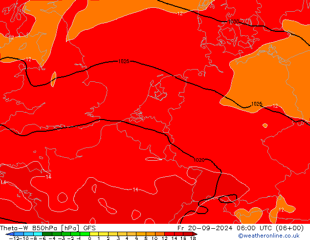 Theta-W 850hPa GFS september 2024