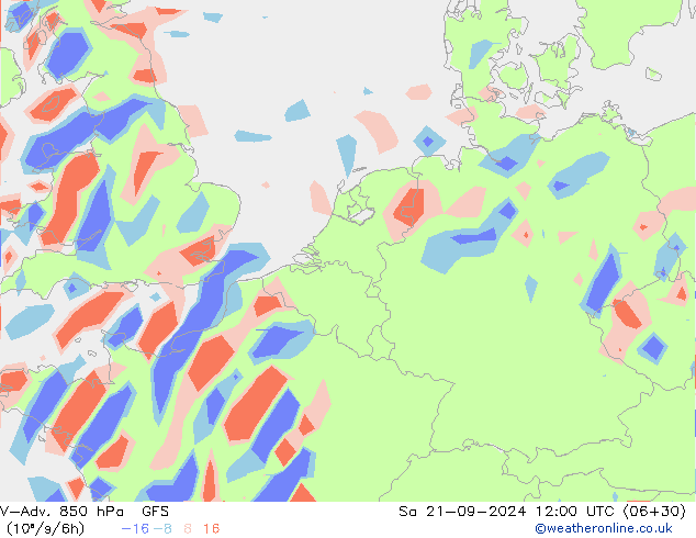 V-Adv. 850 hPa GFS  21.09.2024 12 UTC