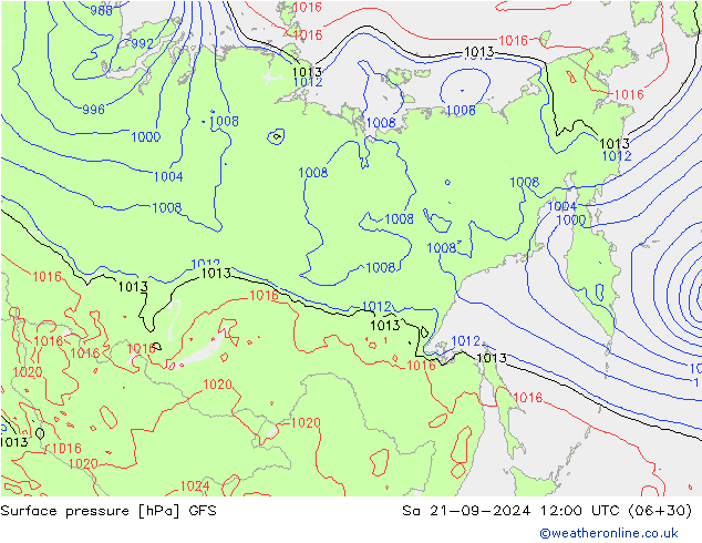 GFS: sam 21.09.2024 12 UTC