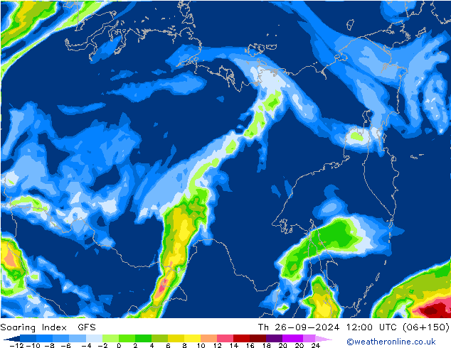 Soaring Index GFS чт 26.09.2024 12 UTC