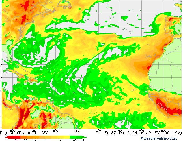 Fog Stability Index GFS vr 27.09.2024 00 UTC