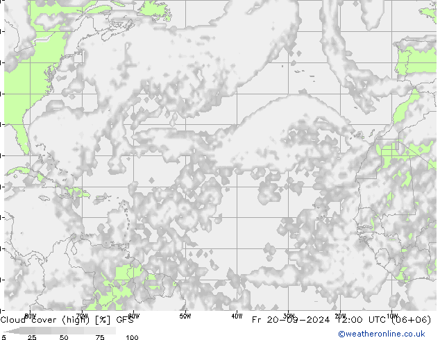 Bulutlar (yüksek) GFS Cu 20.09.2024 12 UTC