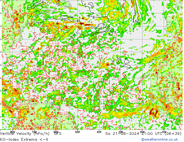 Convection-Index GFS сб 21.09.2024 21 UTC