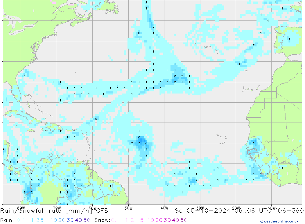 Kar/Yağmur Oranı GFS Cts 05.10.2024 06 UTC