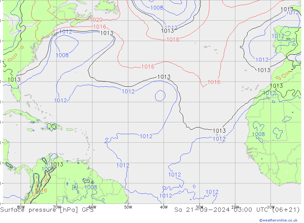 Luchtdruk (Grond) GFS za 21.09.2024 03 UTC