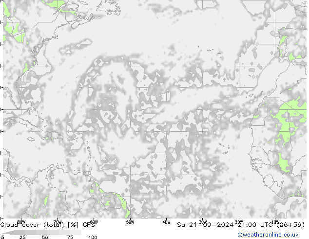 Wolken (gesamt) GFS Sa 21.09.2024 21 UTC