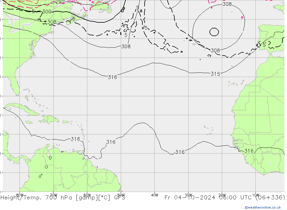 Height/Temp. 700 гПа GFS пт 04.10.2024 06 UTC