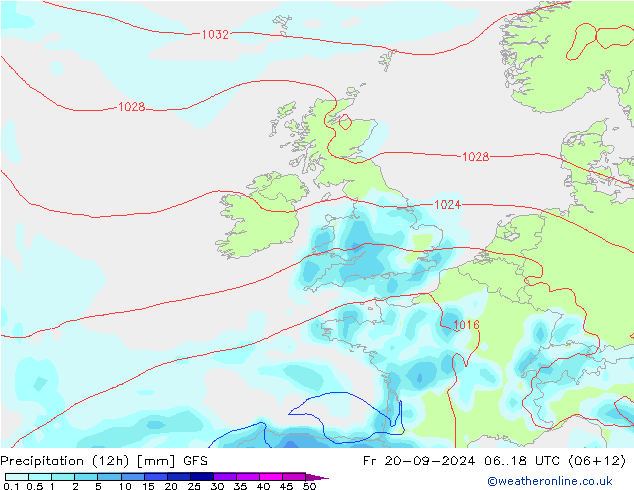 opad (12h) GFS pt. 20.09.2024 18 UTC