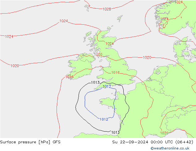 GFS: Paz 22.09.2024 00 UTC