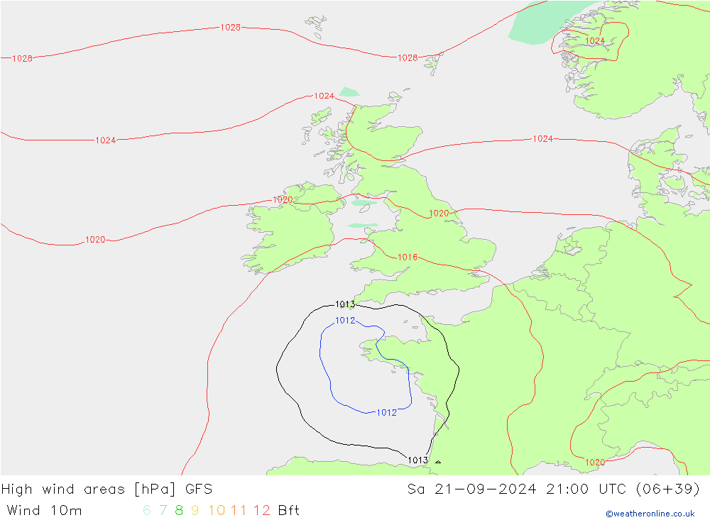 Sturmfelder GFS Sa 21.09.2024 21 UTC