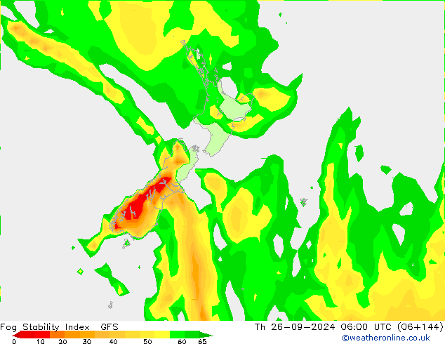 Fog Stability Index GFS Th 26.09.2024 06 UTC