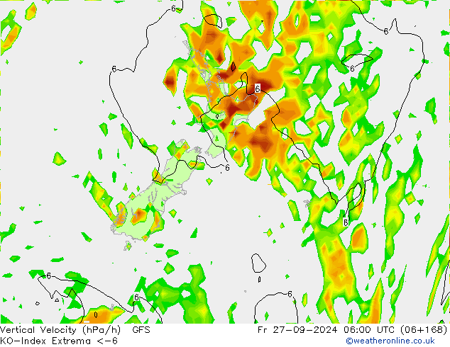 Convection-Index GFS Sex 27.09.2024 06 UTC