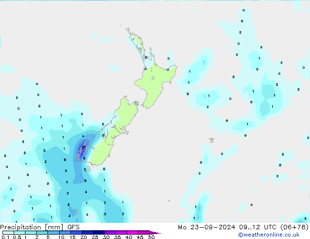 precipitação GFS Seg 23.09.2024 12 UTC