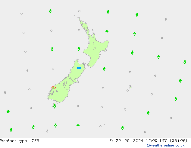 Type de précipitation GFS ven 20.09.2024 12 UTC