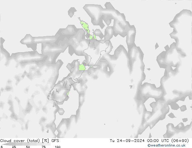 Nubes (total) GFS mar 24.09.2024 00 UTC