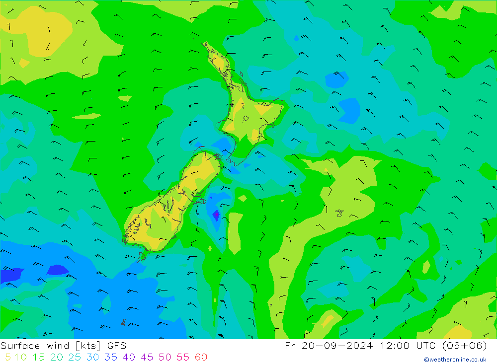 Wind 10 m GFS september 2024