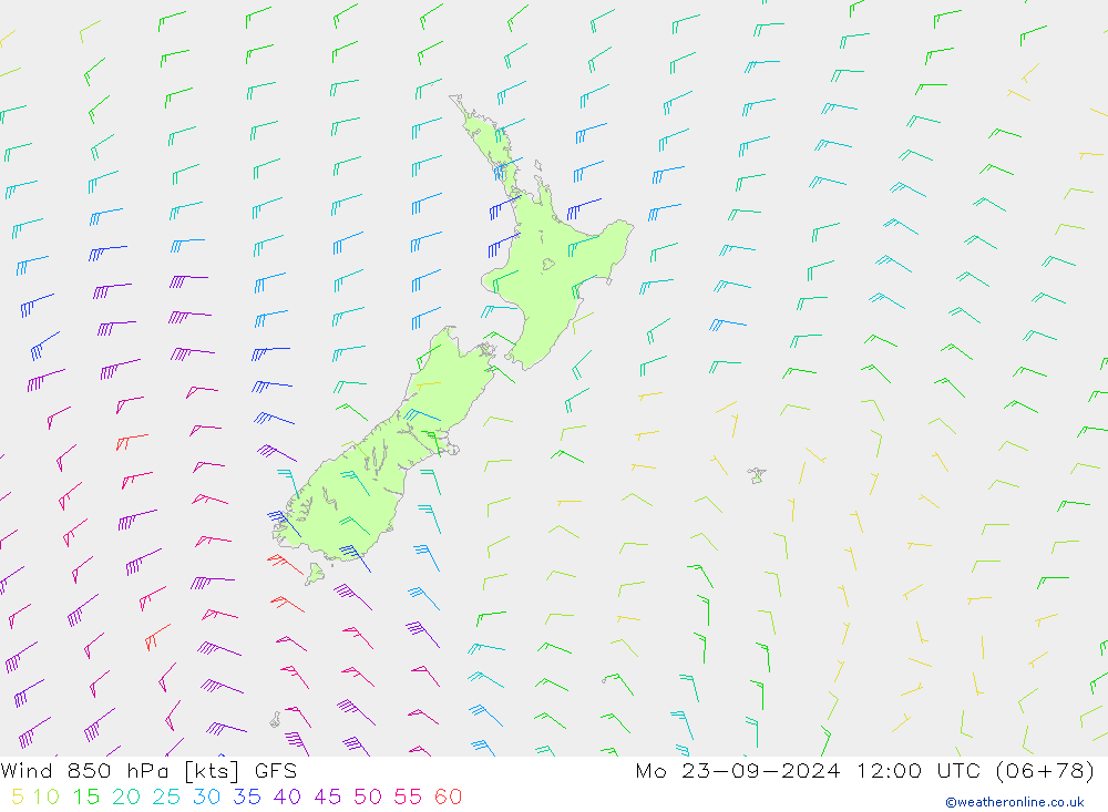 Vento 850 hPa GFS Seg 23.09.2024 12 UTC