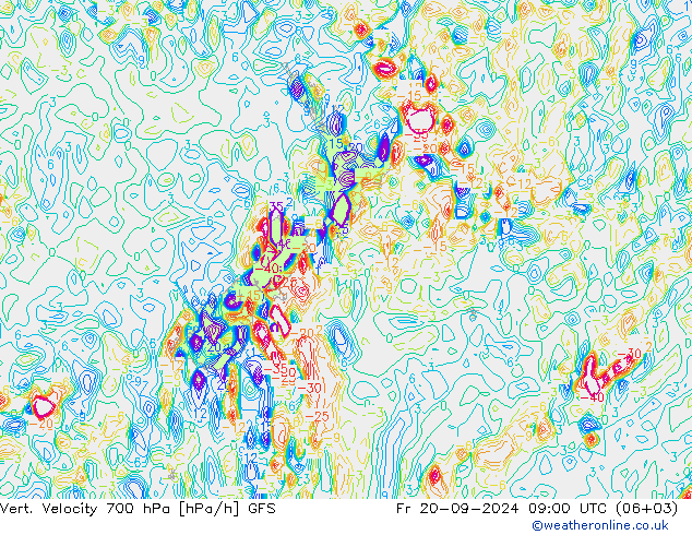 Vert. Velocity 700 hPa GFS wrzesień 2024