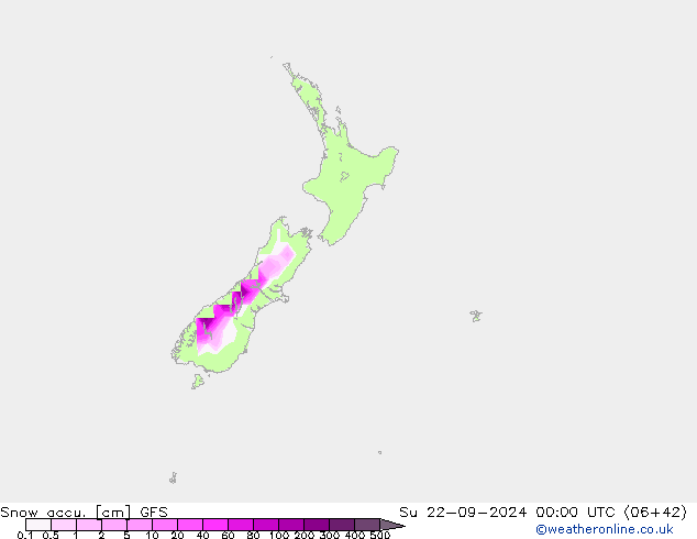 Snow accu. GFS Su 22.09.2024 00 UTC