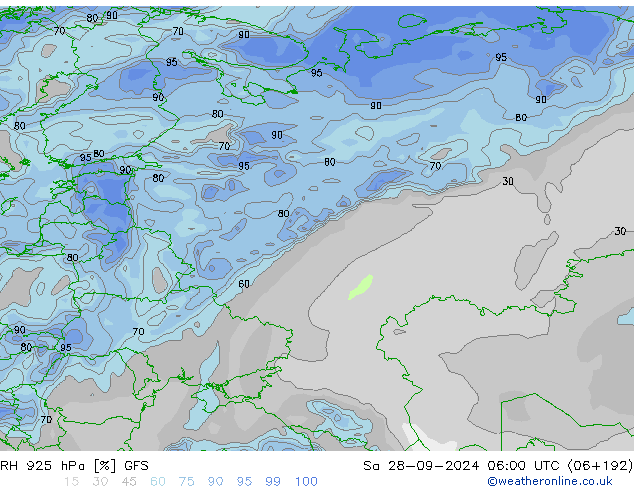 RV 925 hPa GFS za 28.09.2024 06 UTC