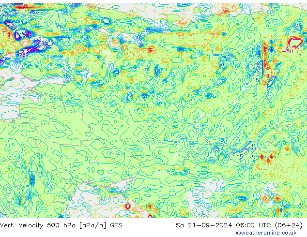 Vert. Velocity 500 hPa GFS septembre 2024