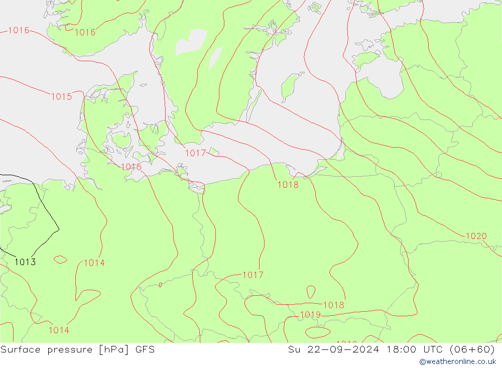 GFS: Dom 22.09.2024 18 UTC