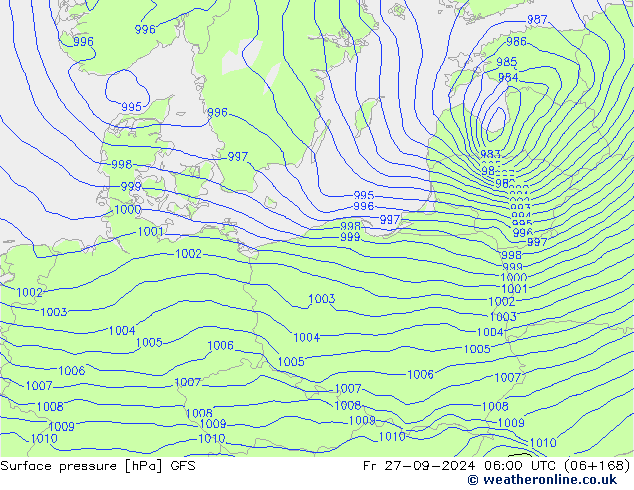 GFS: Fr 27.09.2024 06 UTC