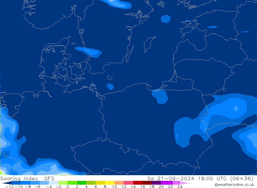 Soaring Index GFS so. 21.09.2024 18 UTC