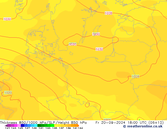 Thck 850-1000 hPa GFS Fr 20.09.2024 18 UTC